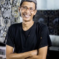 Meet Bapak Ali, a father and head of household who has 2 little daughters. Living for his small family to get a better life from his job as a batik artisan. 

For every purchase of Iwan Tirta Private Collection selected merchandise, proceed of the sales will always goes to the #BerjuangBersama program to keep the smile and better life of our artisans.